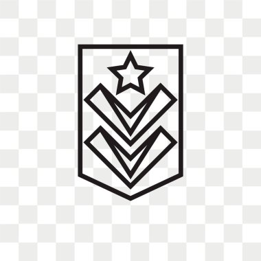 Saydam arka plan üzerinde askeri izole askeri vektör simgesi