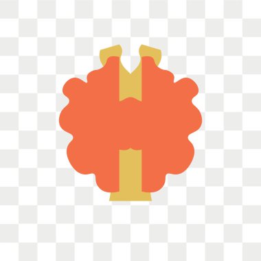 Saydam arka plan üzerinde inci izole tiroid bezi vektör simgesi