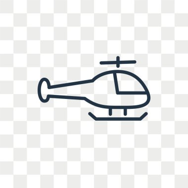 Saydam arka plan üzerinde helikopter logo tasarımı izole helikopter vektör simgesi