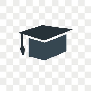 Saydam arka plan üzerinde Educat izole eğitim vektör simgesi