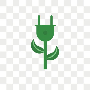 Yenilenebilir enerji vektör simgesi üzerinde şeffaf arka plan izole,