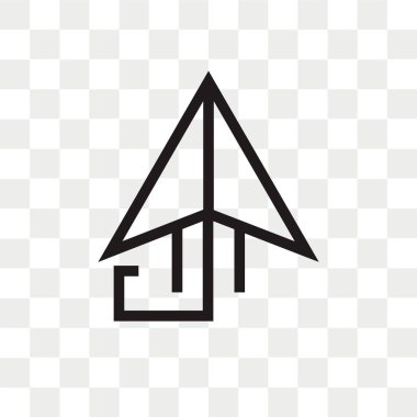 Yukarı ok vektör simgesi arro kadar şeffaf arka plan üzerinde izole