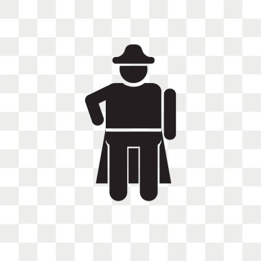 Napolyon şekil vektör simgesi üzerinde şeffaf arka plan izole, 