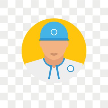 Saydam arka plan üzerinde izole beyzbol oyuncu vektör simgesi, 