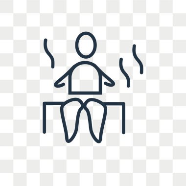 Saydam arka plan üzerinde Sauna logo tasarımı izole sauna vektör simgesi