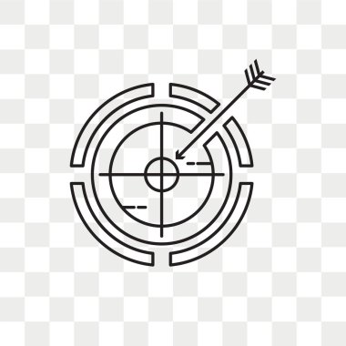 Saydam arka plan üzerinde hedef lo izole hedef vektör simgesi