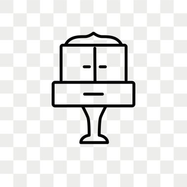 Saydam arka plan üzerinde çekmece göğüs logo tasarımı izole çekmece göğüs vektör simgesi