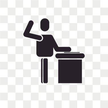 Saydam arka plan üzerinde yemin logo izole vektör simge yemin ederim