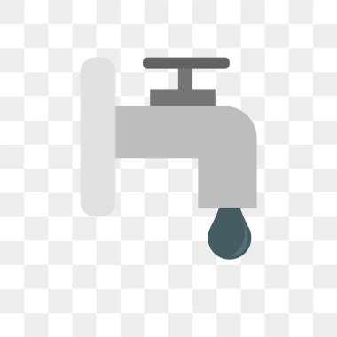 musluk vektör simgesi üzerinde şeffaf izole arka plan, musluk lo