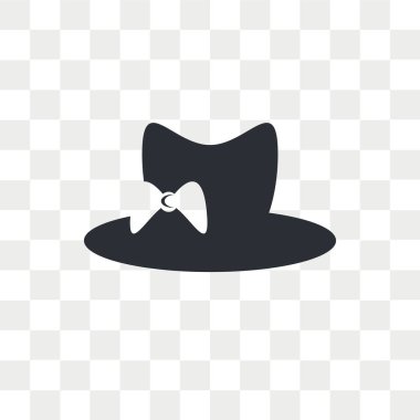 Şeffaf arka plan, şapkası logo des izole şapka vektör simgesi