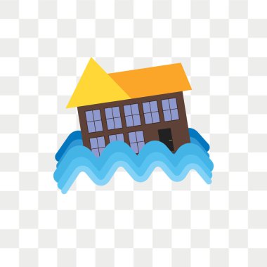 Saydam arka plan üzerinde sel logo izole sel vektör simgesi