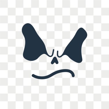 Saydam arka plan üzerinde kuku izole kabak yüz vektör simgesi