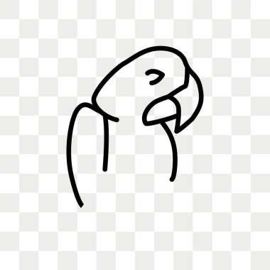 Saydam arka plan üzerinde Amerika papağanı logo tasarımı izole Amerika papağanı vektör simgesi