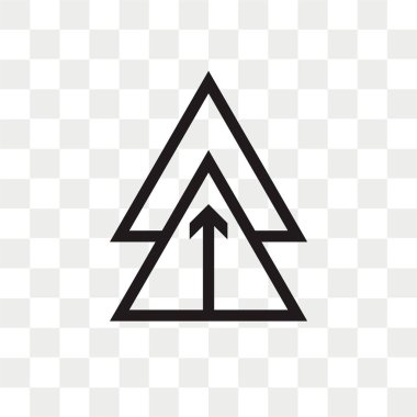 Yukarı ok vektör simgesi arro kadar şeffaf arka plan üzerinde izole