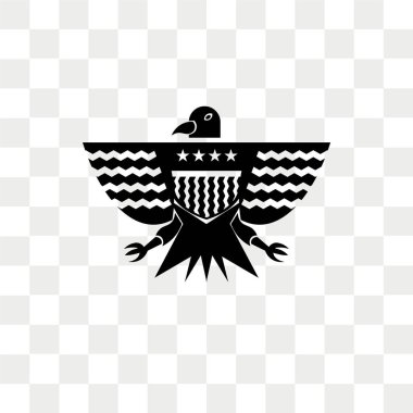 Saydam arka planda, kartal logo izole kartal vektör simgesi