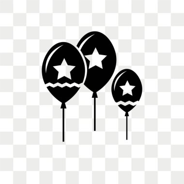 Saydam arka plan üzerinde balon izole balonlar vektör simgesi