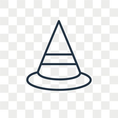 Saydam arka plan üzerinde koni logo tasarımı izole koni vektör simgesi