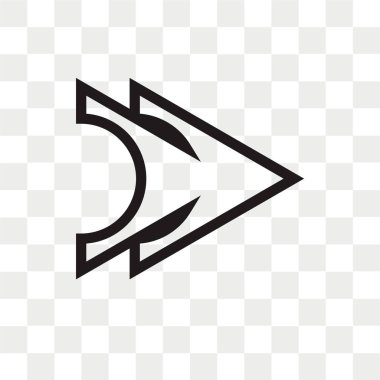 Saydam arka plan üzerinde Righ izole sağ ok vektör simgesi