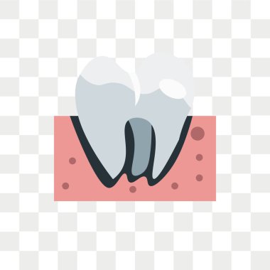 Saydam arka plan üzerinde sakız logo des izole sakız vektör simgesi