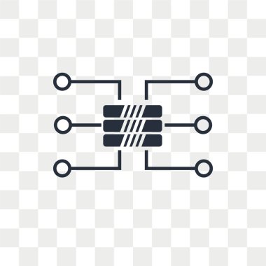 Veri toplama vektör simgesi üzerinde şeffaf arka plan izole,