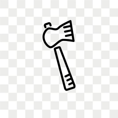 Saydam arka plan üzerinde balta logo tasarımı izole balta vektör simgesi