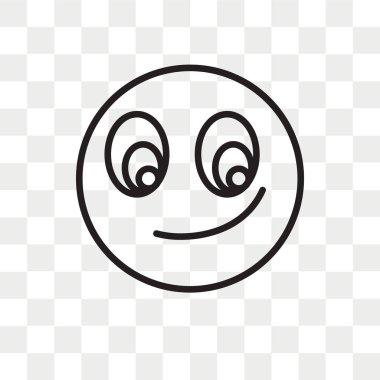 Saydam arka plan üzerinde mutlu logosu izole mutlu vektör simgesi