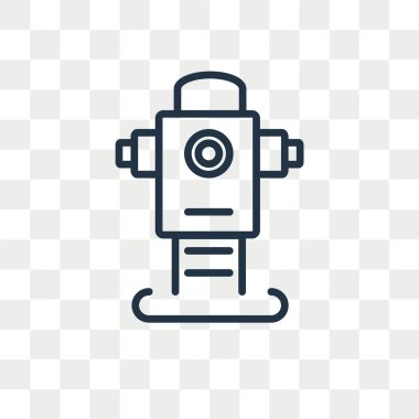 Saydam arka plan üzerinde yangın musluğu logo tasarımı izole yangın hidrant vektör simgesi