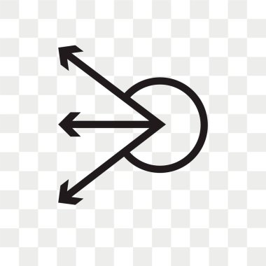 Saydam arka plan üzerinde sol izole sol ok vektör simgesi 