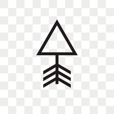 Yukarı ok vektör simgesi arro kadar şeffaf arka plan üzerinde izole