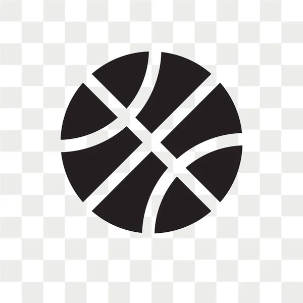 Basketball vector icon isolated on transparent background, Baske — Stock Vector