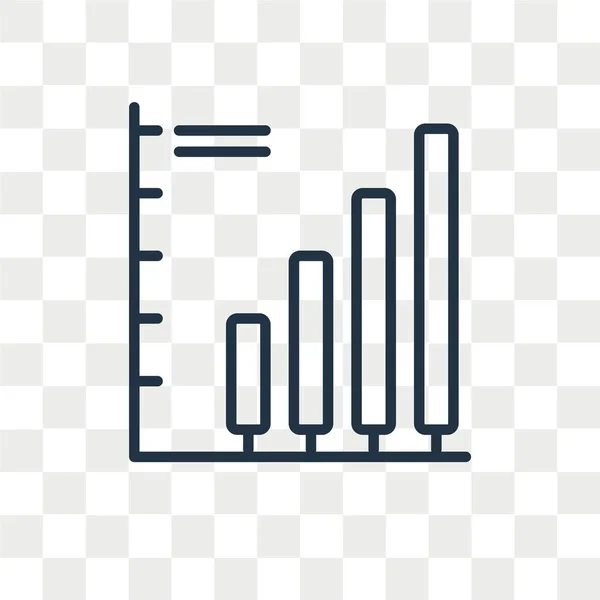 Ícone de vetor gráfico de barras isolado em fundo transparente, design de logotipo de gráfico de barras — Vetor de Stock