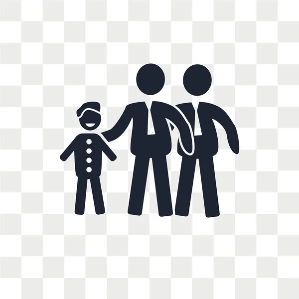 Gay Family vector icon elszigetelt átlátszó háttér, meleg F — Stock Vector