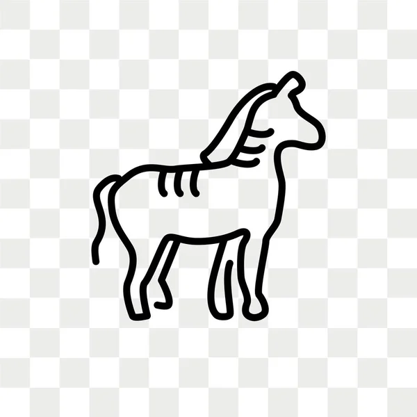 Icono vectorial de Zebra aislado sobre fondo transparente, diseño del logotipo de Zebra — Vector de stock