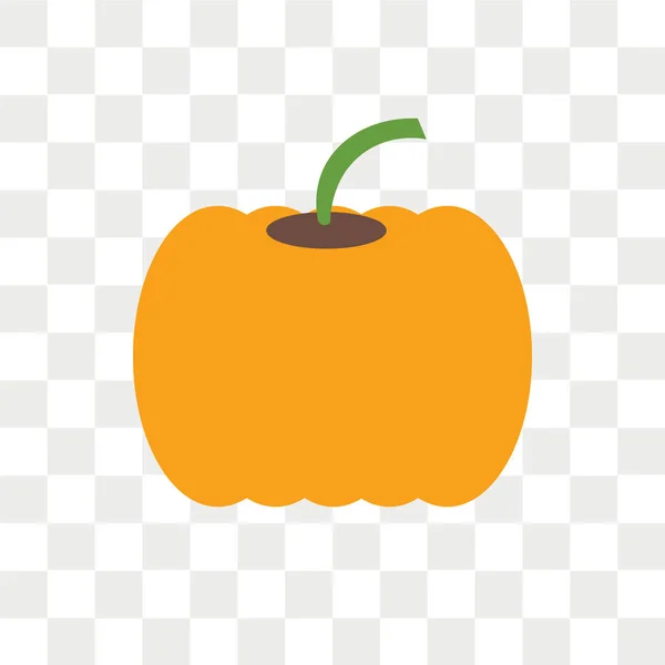 Icono de vector de calabaza aislado sobre fondo transparente, Calabaza — Vector de stock