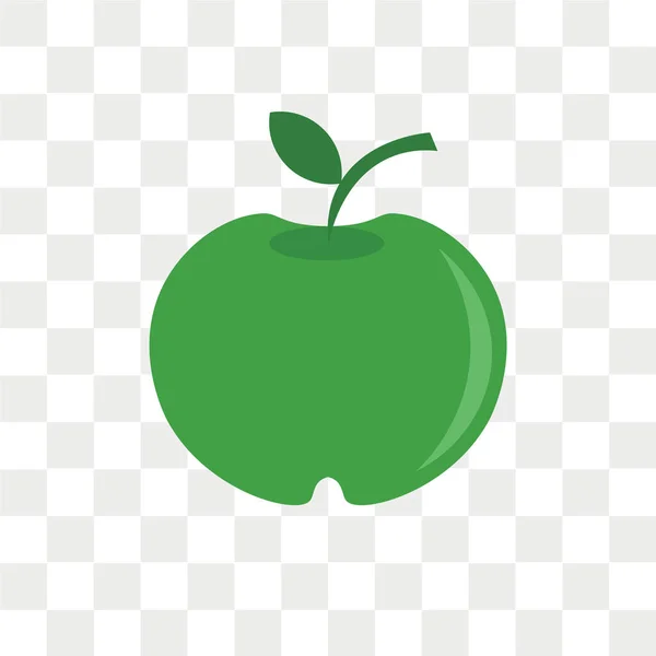 Icono del vector de Apple aislado sobre fondo transparente, diseño del logotipo de Apple — Vector de stock