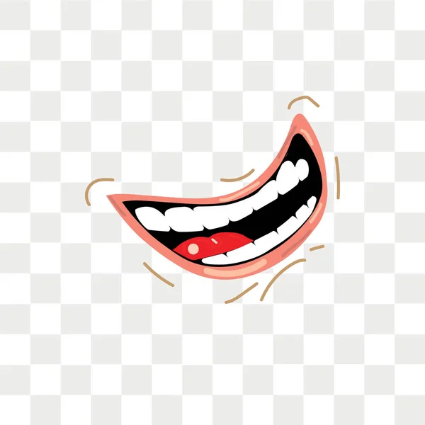 Expressões da boca ícone vetor isolado em fundo transparente, Expressões da boca design logotipo —  Vetores de Stock