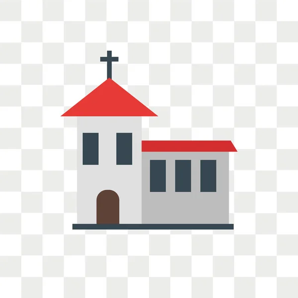 Saydam arka plan üzerinde kilise lo izole kilise vektör simgesi — Stok Vektör