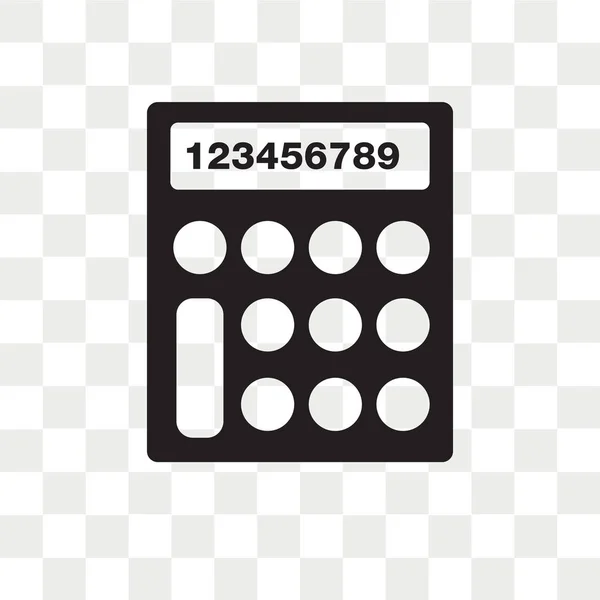 Calcolatrice icona vettoriale isolata su sfondo trasparente, Calcu — Vettoriale Stock