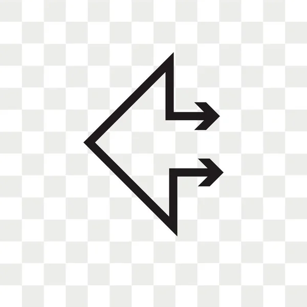 Pijl-rechts vector pictogram geïsoleerd op transparante achtergrond, Righ — Stockvector