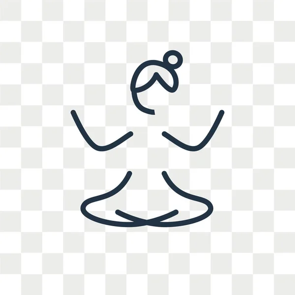 Meditation Vektor Symbol isoliert auf transparentem Hintergrund, Meditation Logo-Design — Stockvektor