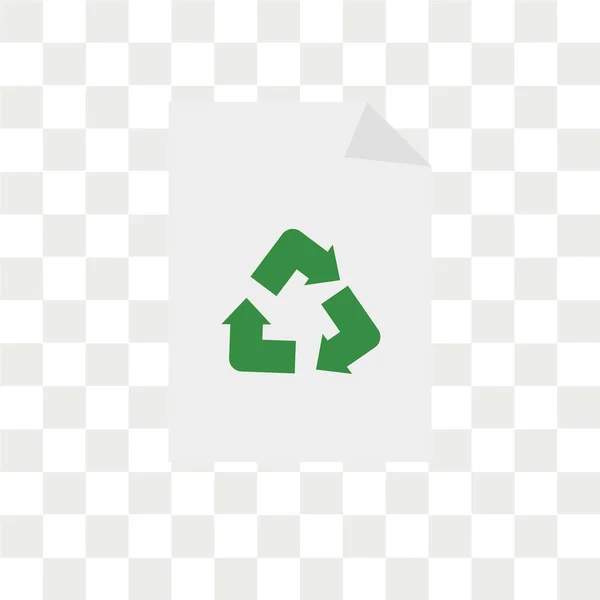 Ícone de vetor de papel reciclado isolado em fundo transparente, R — Vetor de Stock