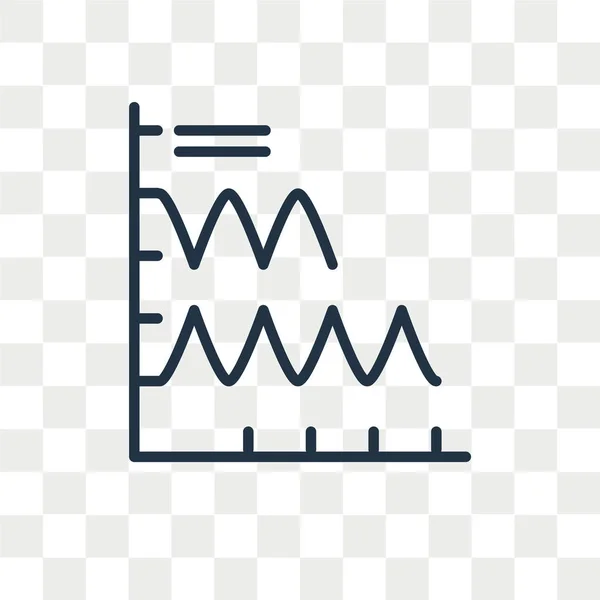 Diagramm-Vektorsymbol isoliert auf transparentem Hintergrund, Diagramm-Logo-Design — Stockvektor