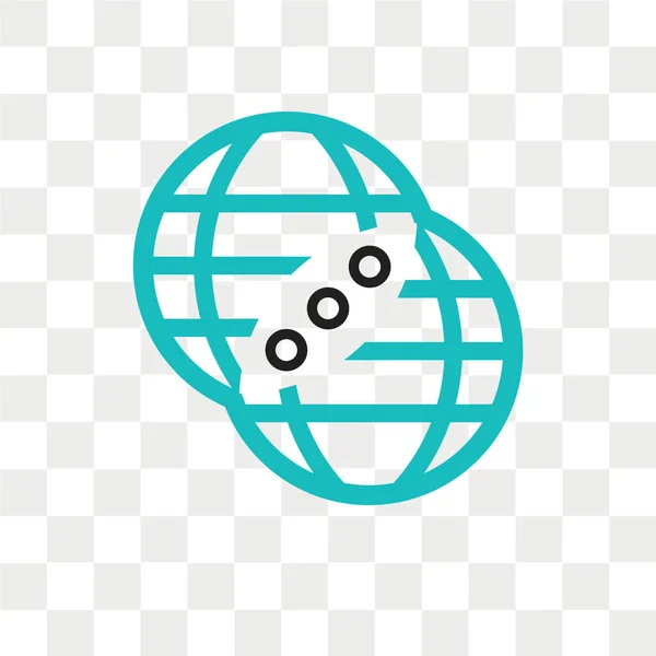 Globo icono de vector de análisis aislado sobre fondo transparente , — Vector de stock