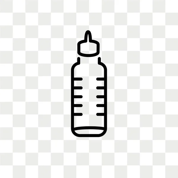 Icono de vector de botella aislado sobre fondo transparente, diseño del logotipo de la botella — Vector de stock