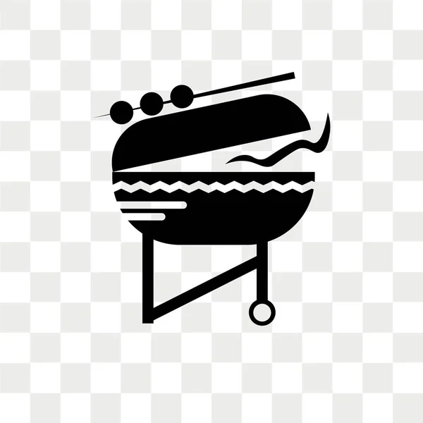 Bbq vector icon isolated on transparent background, Bbq logo des — Stock Vector