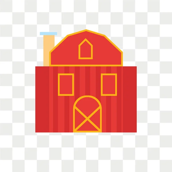 Stodola vektorové ikony izolované na průhledné pozadí, stodola logo d — Stockový vektor