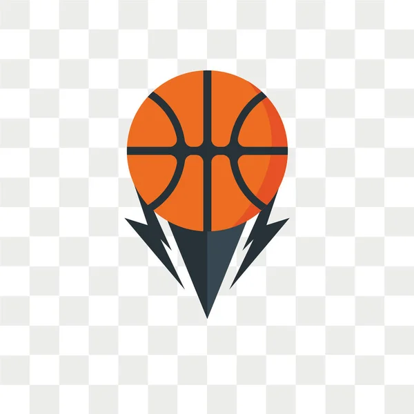 Basketball vector icon isolated on transparent background, Baske — Stock Vector