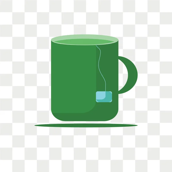 Tea vector icon isolated on transparent background, Tea logo des — Stock Vector