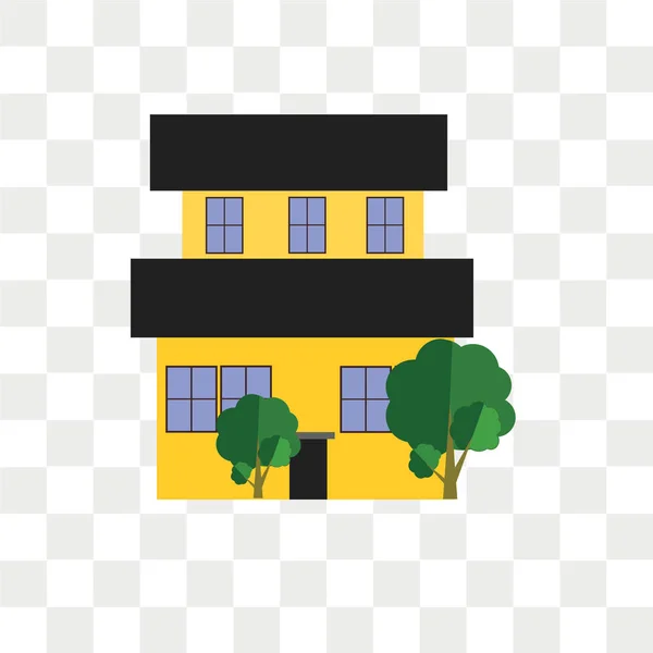 房子矢量图标隔离在透明的背景, 房子的标志 — 图库矢量图片