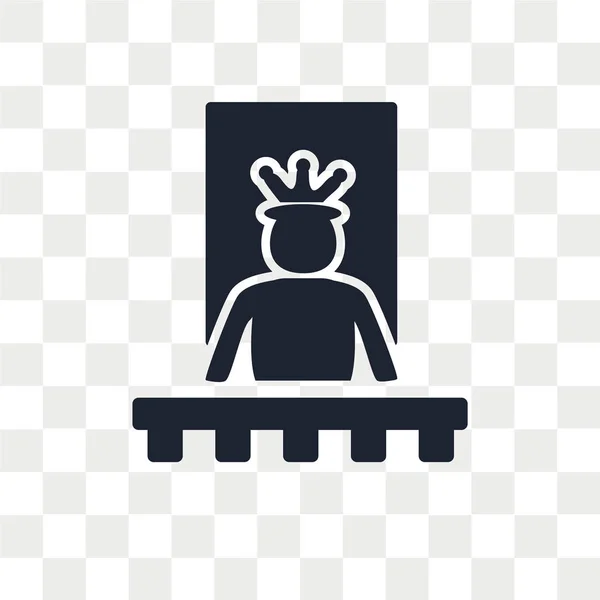 Koningin vector pictogram geïsoleerd op transparante achtergrond, koningin logo — Stockvector